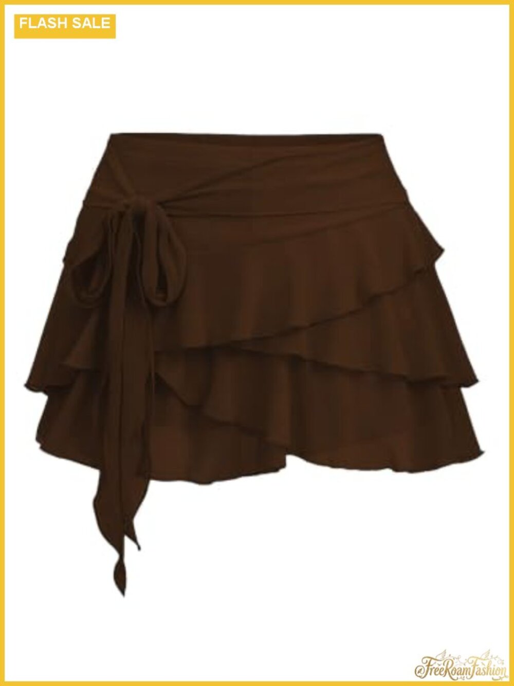 Y2K Mini Ruffle Pleated Skort with Shorts Mesh Flowy A-Line Low Rise Skirt